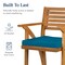 Best Choice Products Set of 2 Outdoor Acacia Wood Bar Stools Bar Chairs w/ Weather-Resistant Cushions